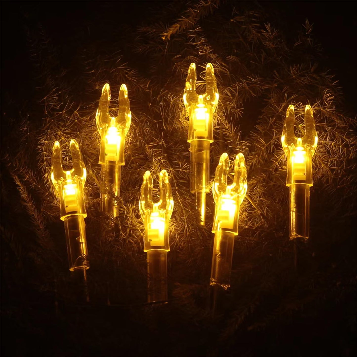 6PCS X Lighted Nocks for Arrows with .204 .233 .244 .246 Inside Diameter with H, S, GT Bushings LED Light up Knocks