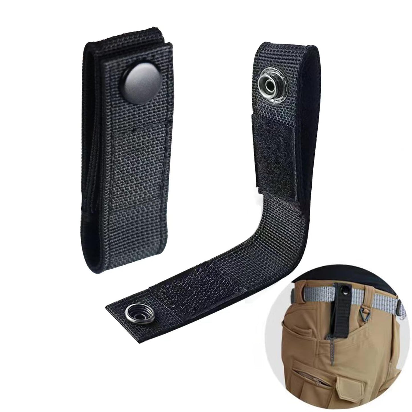 Handcuff Holder Strap 2Pcs Handcuff Strap Retainer Nylon Hand Cuff Belt Keeper Clip for Duty Belt Law Enforcement Police