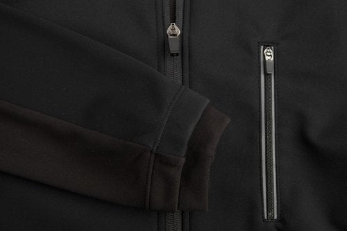 RISESBIK Men's Cycling Jacket Winter Cycling Clothing Windproof Waterproof Thermal Softshell Bike Windbreaker Zipper Pockets (Black, L)
