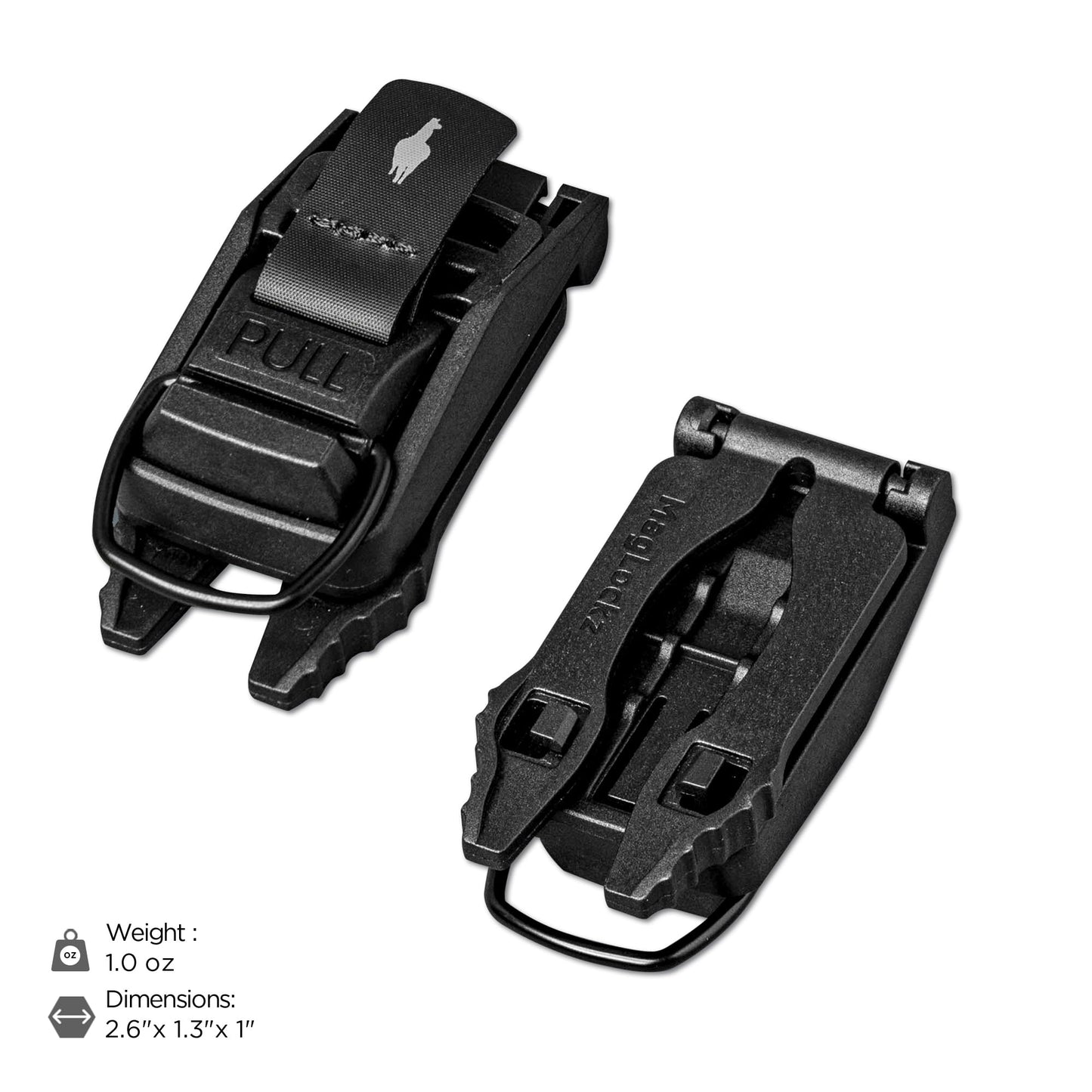 ALPAKA HUB Tactical Clip - EDC Gear Clips - MOLLE Accessories - Keychain Clip- Webbing Belt Clip with Locking Mechanism, Compatible with ALPAKA HUB Ecosystem