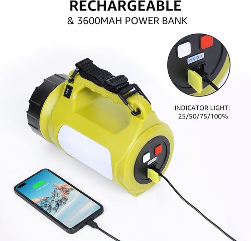1000LM Rechargeable LED Lantern - Waterproof Camping Light with Power Bank & 5 Modes