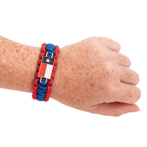 Desert Cactus Texas Flag Paracord Bracelet - Adjustable Size (Paracord)