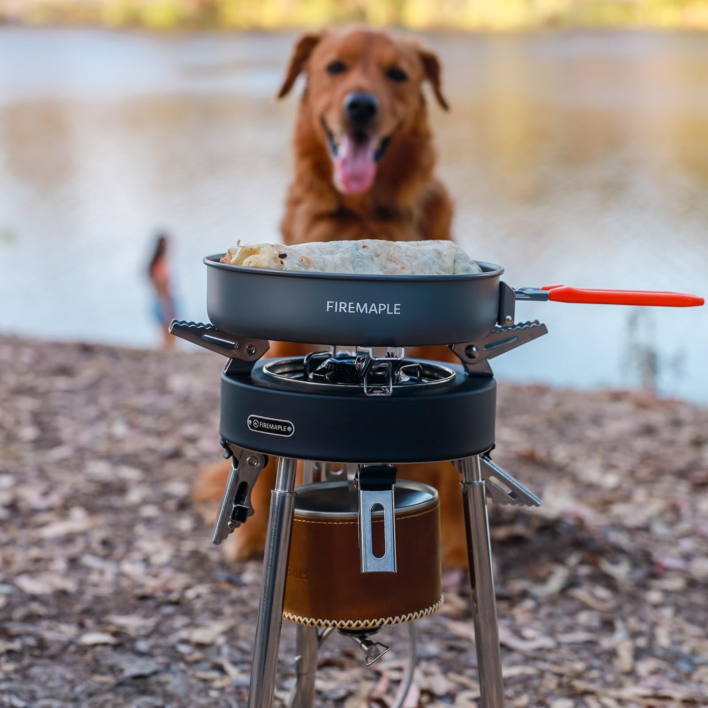 Fire-Maple Saturn X Camping Stove - High-Power Outdoor Cooking Stove with Dual Preheating Tubes, Wind-Resistant, Adjustable Height and Foldable Supports for Camping