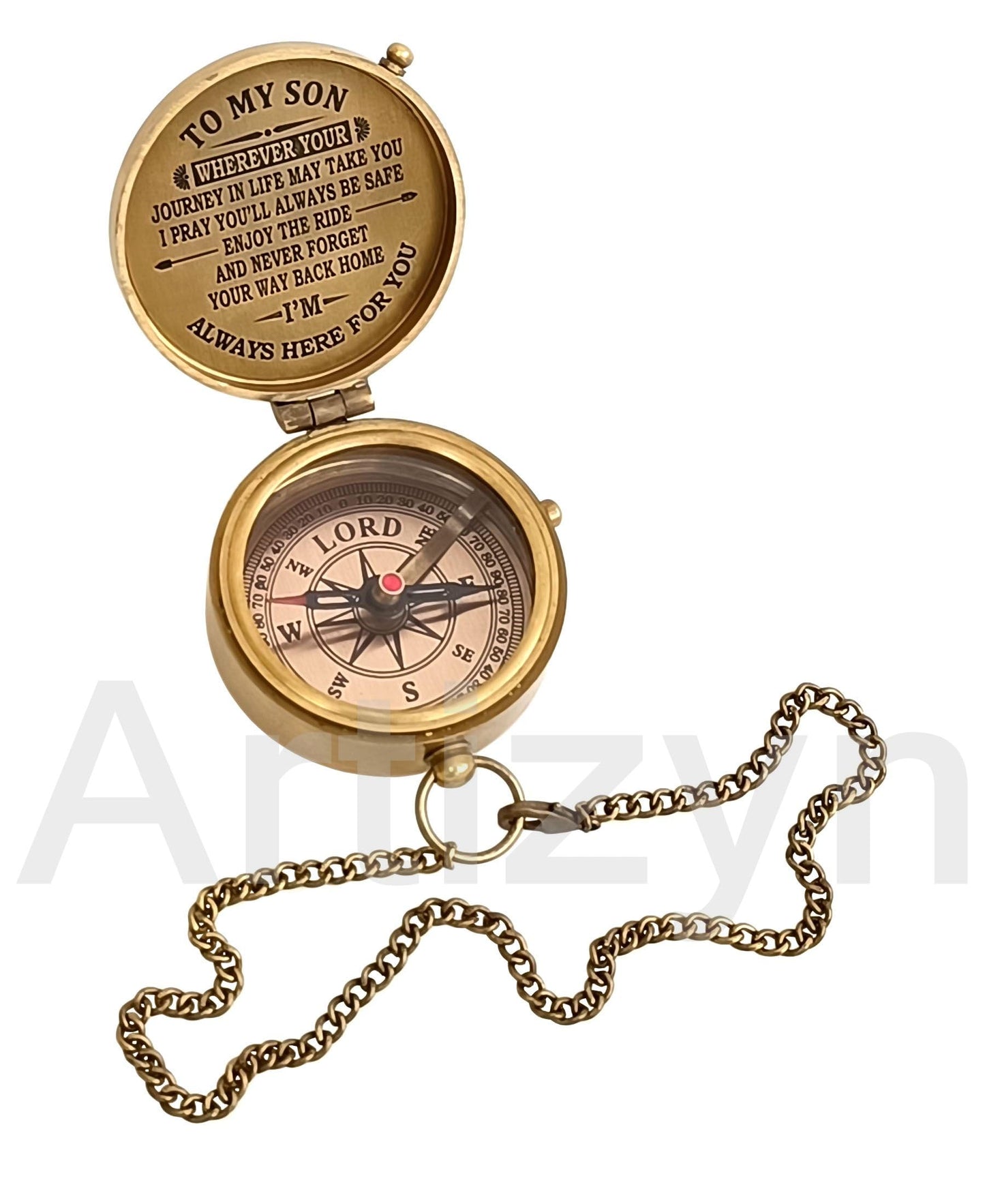 Engraved Compass to Son, Dad to Son Compass, Mom to Son Compass, I Love You Gifts from a Mom/Dad to Son, Graduation Day Gifts for Son, Confirmation Gifts for Son, Baptism Gifts, Easter Gift Ideas
