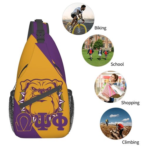 Bixinboy Psi Phi Sling Bag Crossbody Travel Hiking Chest Backpack Shoulder Daypack For Men