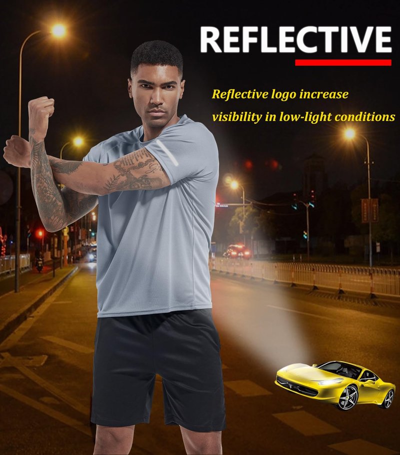 Boyzn 7 Pack Men's Dry Fit T Shirts Moisture Wicking Crew Neck T-Shirts Athletic Running Gym Workout Short Sleeve Tee Tops 7P01-XL