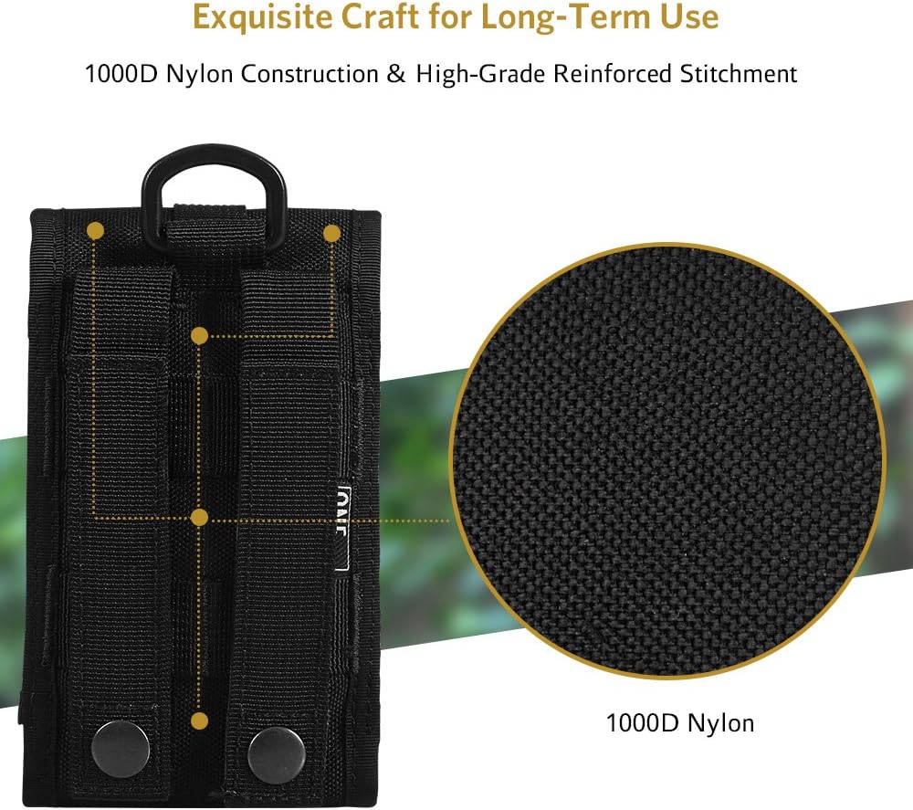 OneTigris MOLLE Phone Pouch for 4.7" 5.5" Phone with Slim Case