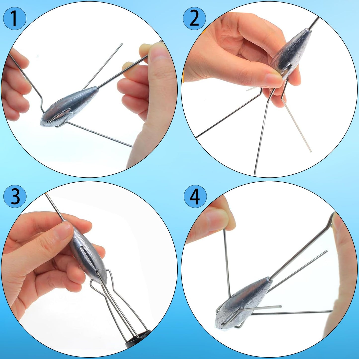 5 Pcs Sputnik Sinker Fishing Weights Lead Surfing Casting Spider Sinkers Long Tail Fishing Equipment for Catfish Saltwater Beach Sand Ocean (3oz - 5pcs)