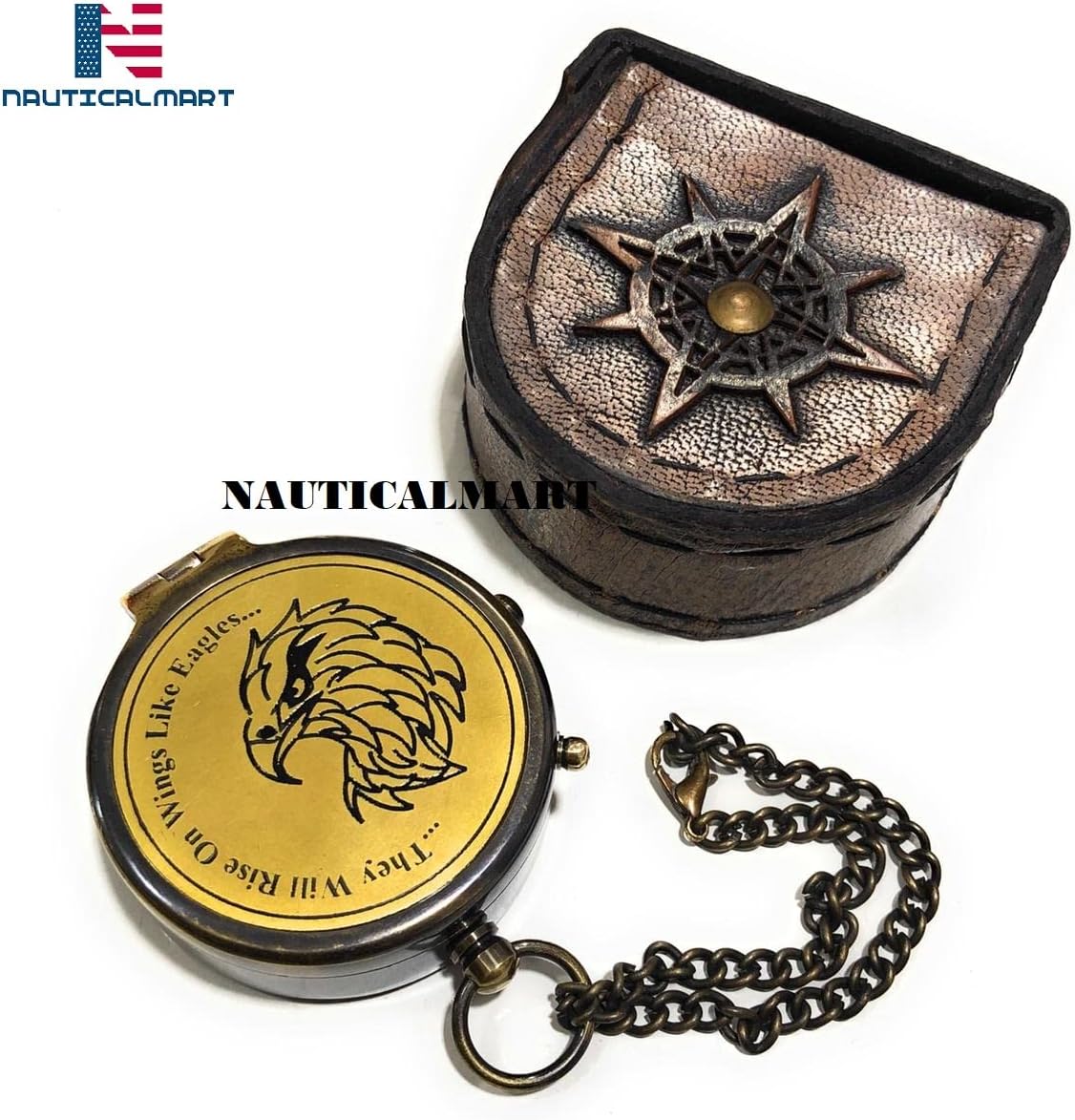 Eagle Compass Gift Compass with Leather Case, Eagle, Scaut of America, Graduation, Eagle Ceremony