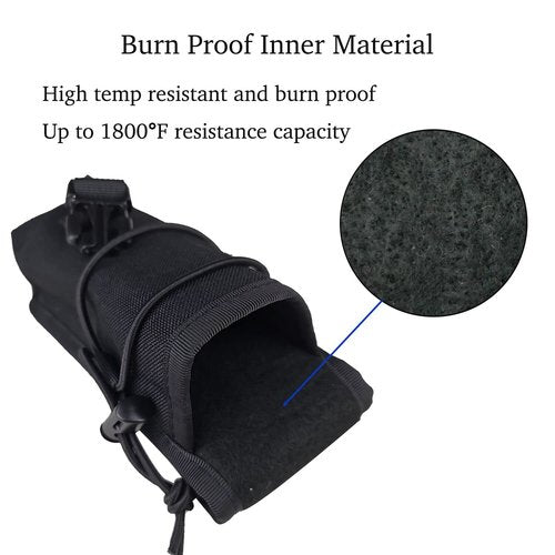 Dasiyoki High Temperature Suppressor Pouch Thermal Insulated Shield for Hot Rifle/Pistol Suppressor in 6 inches or Smaller Black