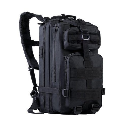 Lawaia Small Tactical Backpack Military Survival Molle Army Go Bag Hunting Gym Rucking Hiking Camping Motorcycle Rucksack With Weights for Men and Women 30L (Black)