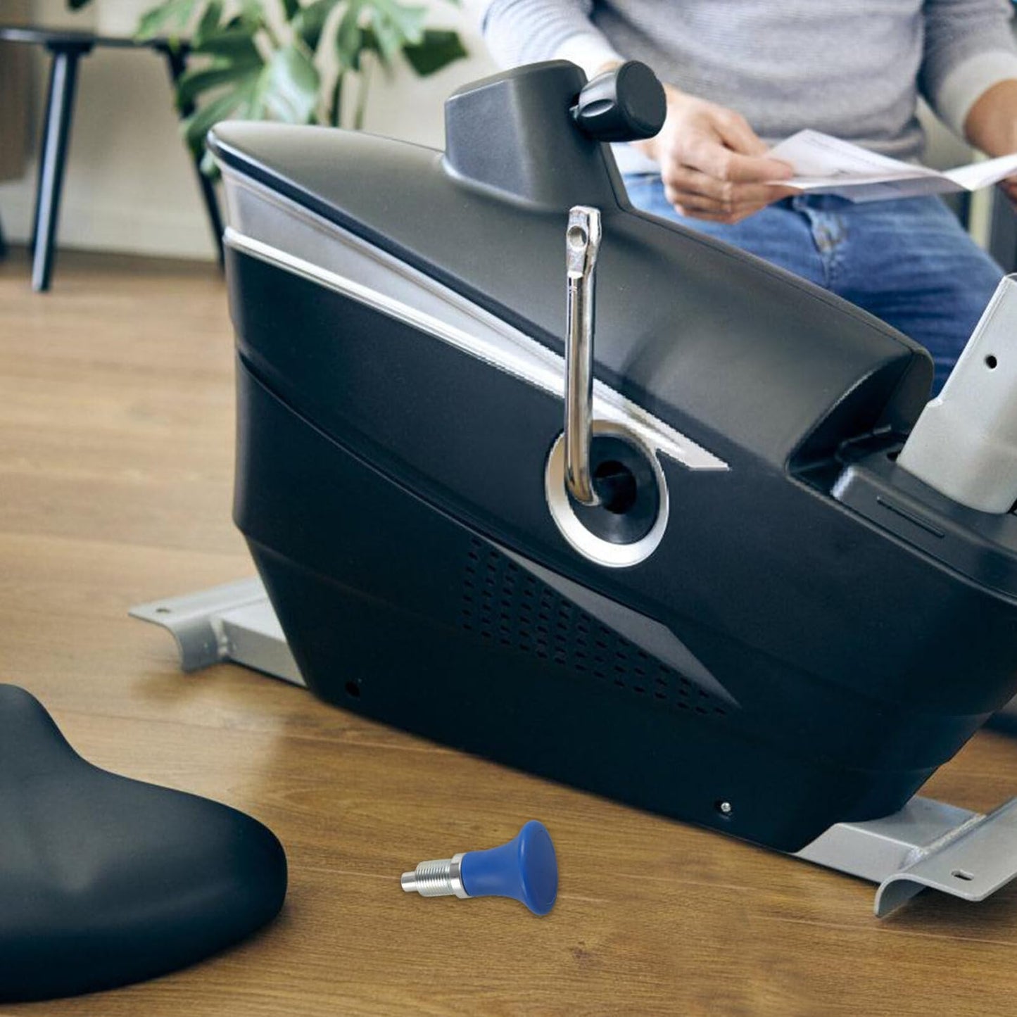 Exercise Bike Pull Pin Spring Knob Replacement Parts, Adjustable Locking Knob, M 18 * 1.5φ6 Umbrella Head, Multi-Color Abs, 2.95 X 1.77 X 1.77 Inch, Compatible with Fitness Equipment