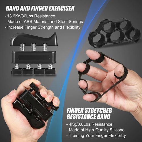 MTCJSLA Hand Gripper Strengthener Strengthening Devices Grip Strength Trainer Set Hand Grip Strengthener Exercisers for Strength Squeezers Handgrip Grips Training Adjustable Grip Strengthener Forearm