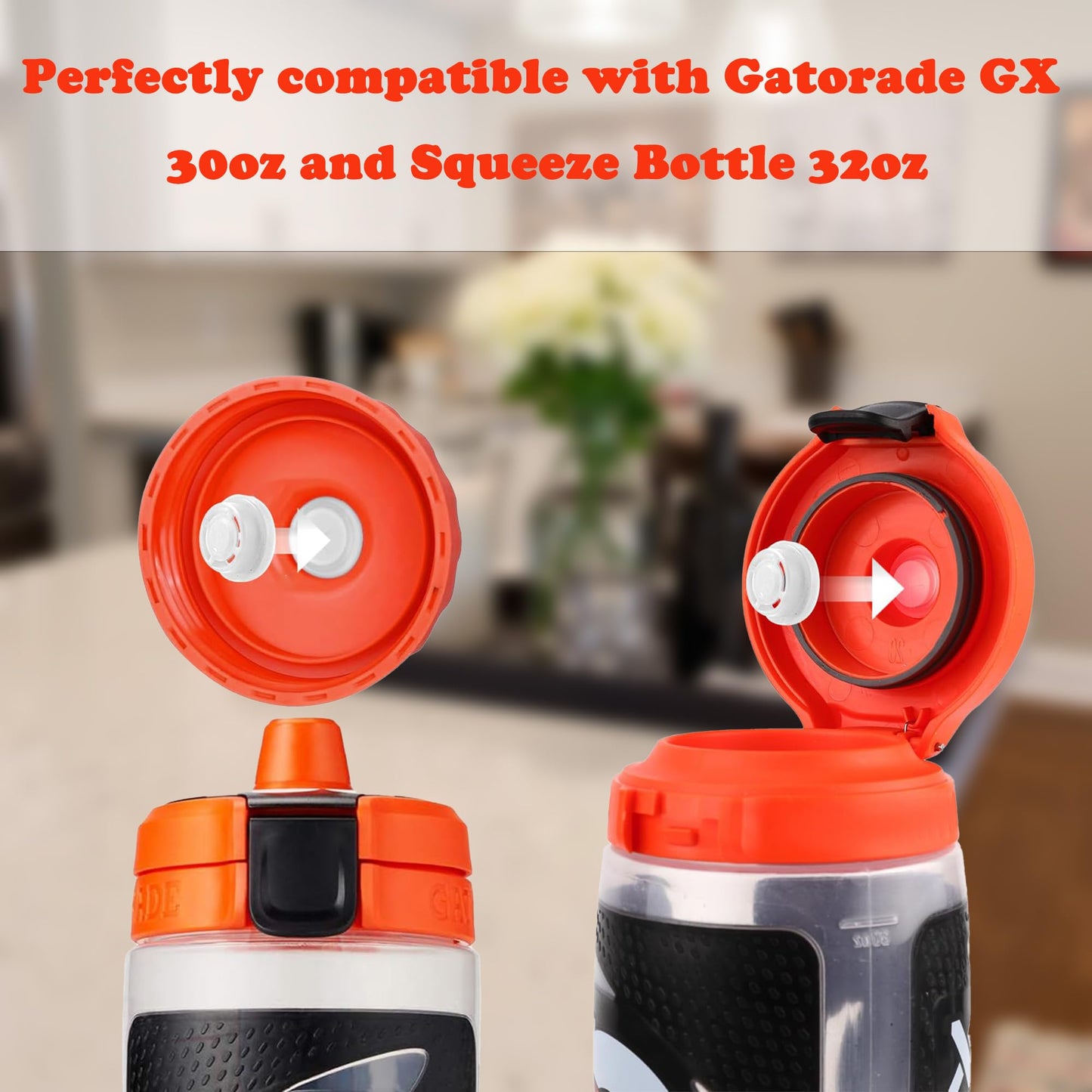 10 Pack Replacement Valves Compatible with Gatorade Water Bottle Dispensing Rubber Valves Silicone Valve Replacement Accessories for Gatorade GX 30oz & Squeeze Bottle 32oz Plastic Inserts No Leak
