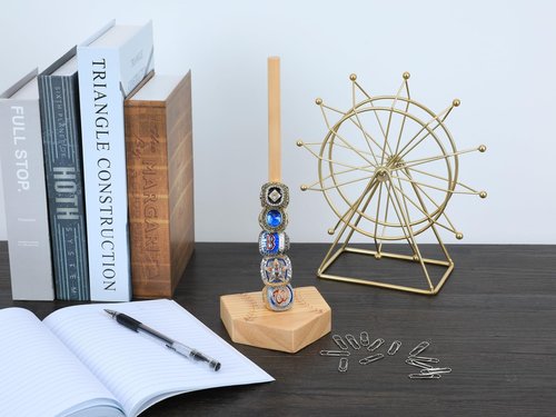 VEHONG Wooden Champion Ring Stand, Ring Storage Stand, Ring Display Stand, Championship Honor Collection Stand, for Sports Enthusiasts