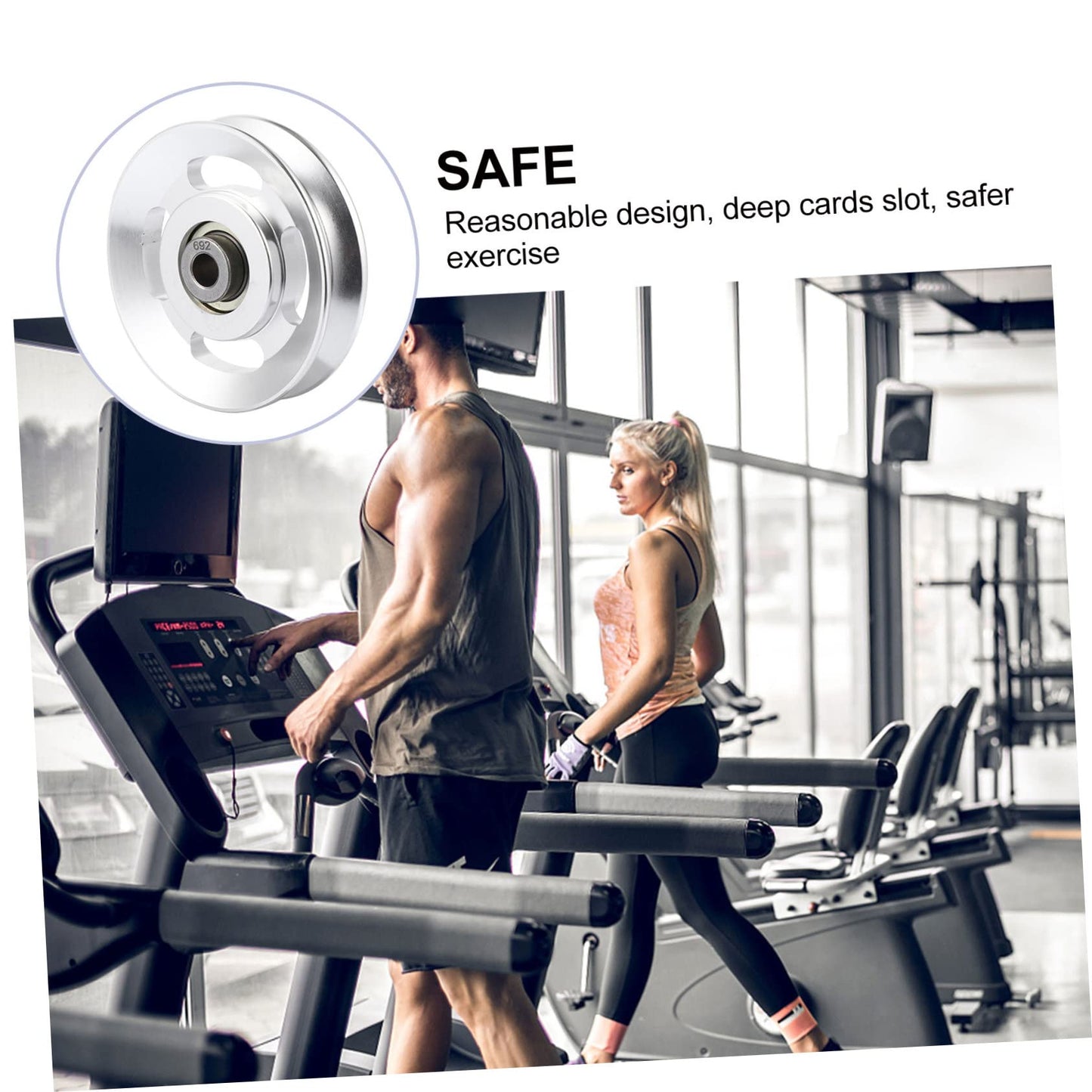 BESPORTBLE Aluminum Alloy Pulley Gym Machines for Home Ball Bearings Wheel Bearings Aluminum Pulleys for Gym Bearing Pulley Universal Bearing Pulley Wheel Silver Wire Rope Fitness Universal