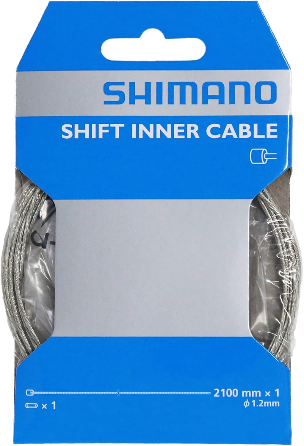 Shimano Derailleur Shift Cable - 2 Pcs Zinc-Coated, 1.2mm x 2100mm