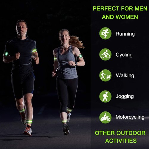 Reflective Vest & Belt Safety Set (4-Piece) – High-Visibility Adjustable Elastic Vest, 360° Glow Belt & 2 Reflective Armbands – Running, Cycling, Walking, Jogging, Outdoor Work