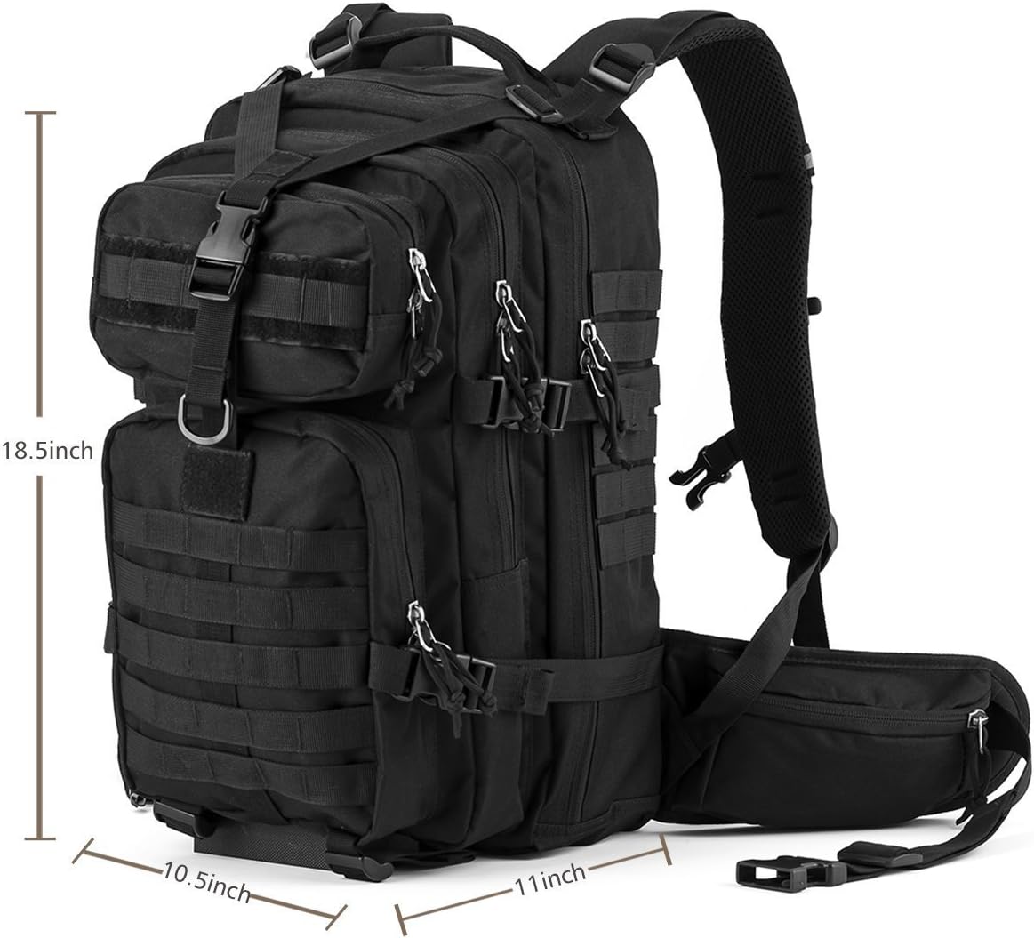 Gelindo Men's Military Tactical, Black, 35L