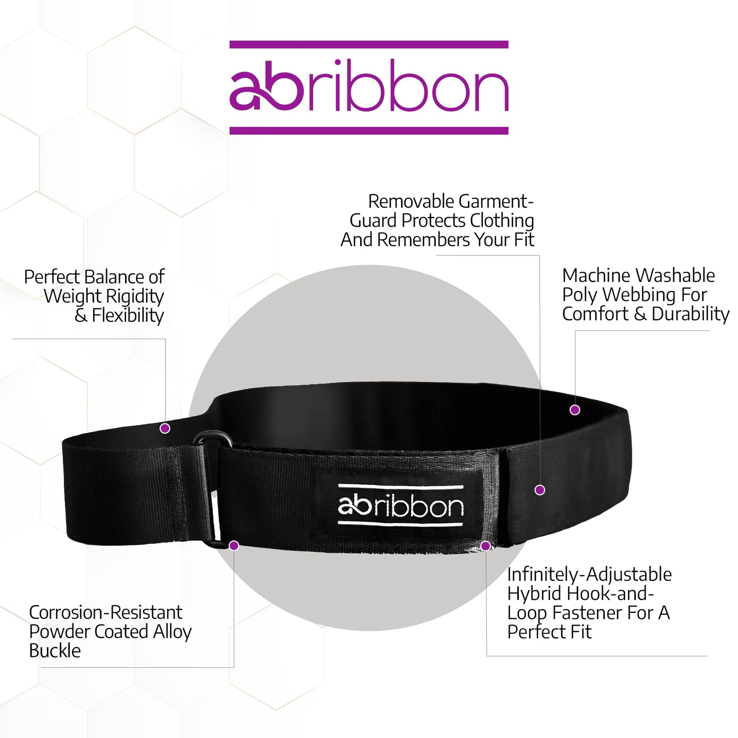 Ab-Ribbon by HYPOXiX Fitness, Abdominal Mirror Sensory Belt for Pilates Barre Yoga Breathography Technique Breathwork and Physical Therapy, (M-XL) Fits Waists 25.5in - 40.5in 64.77cm -102.87cm