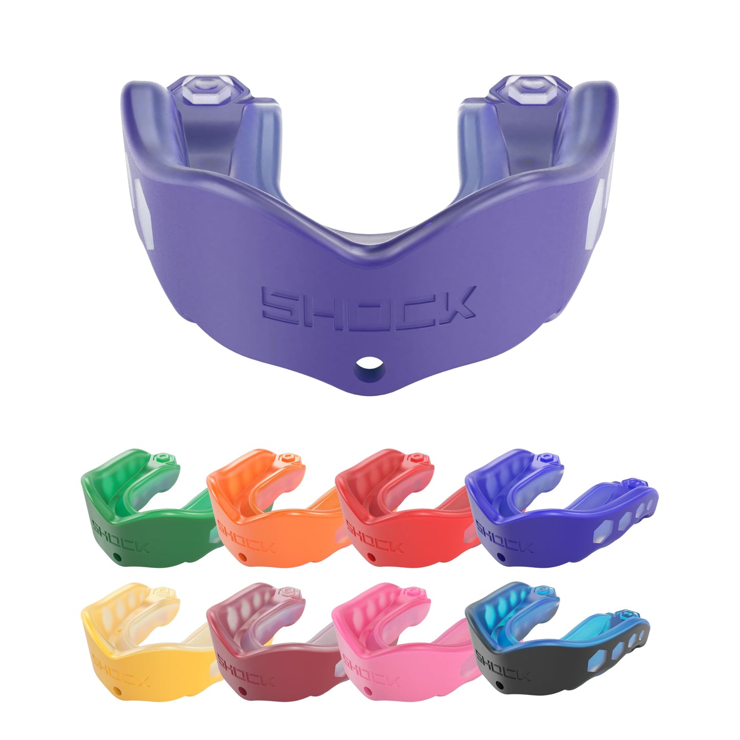 Shock Doctor Mouth Guard Sports, Hockey, Lacrosse, Baseball, Wrestling Moutguard, Gel Max Heavy Duty Protection & Custom Fit, Football Mouth Guard with Strap, Adult & Youth Mouthguard