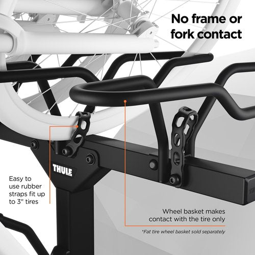 Thule Revert Vertical Hitch Bike Rack, Mountain Bike Rack for Trucks and Vans, Assisted Lift and Lower, 4 Bike Hitch Rack, e-Bike Compatible Vertical Rack, no Frame or Fork Contact