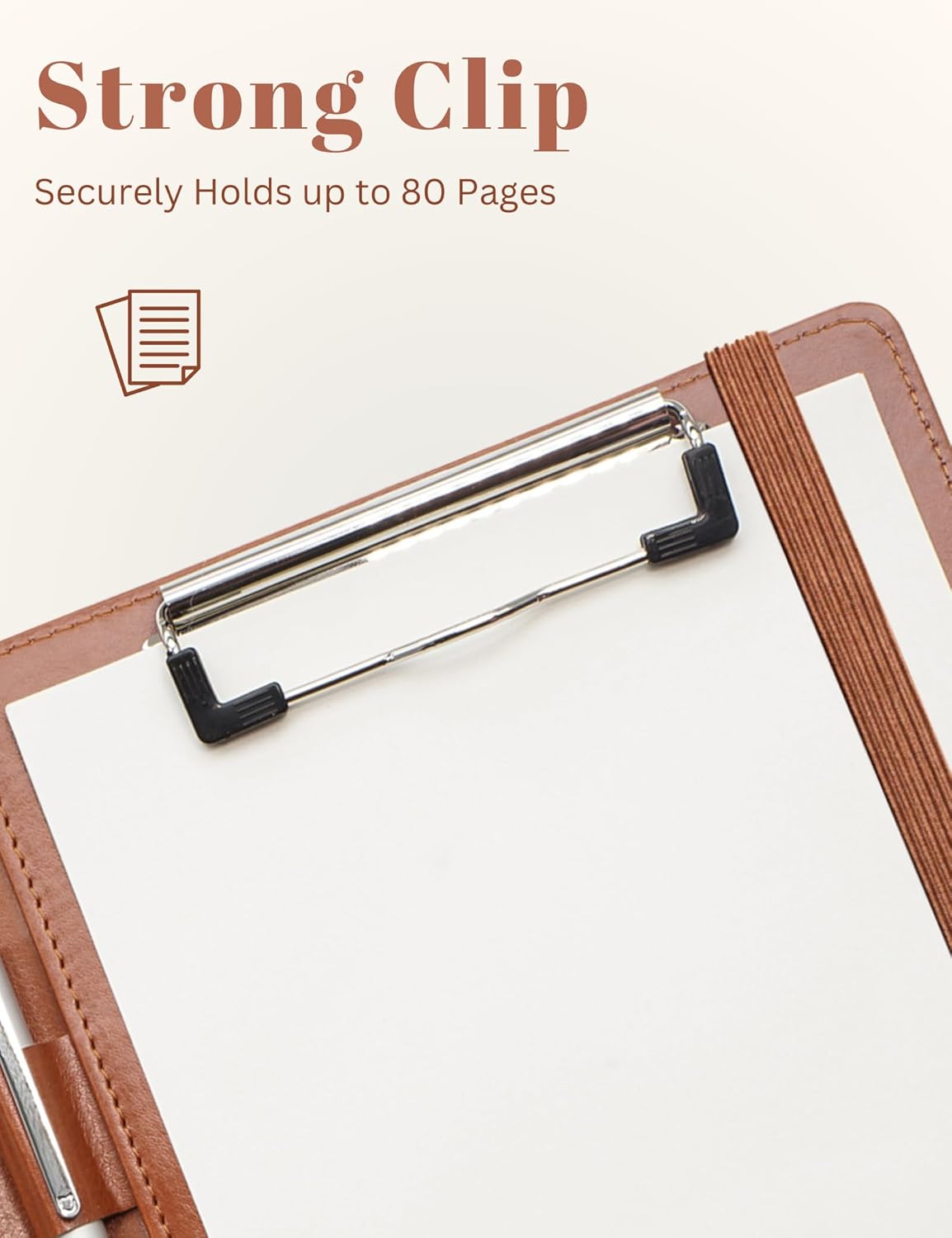 Small Clipboard Junior Padfolio Folio 7 x 9 Writing Pad Refillable, Mymazn Faux Leather Folder A5 for Notepad Legal pad 5 x 8 Junior Size Portfolio (Black)