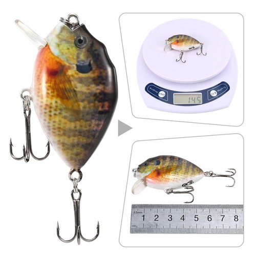YIWENG Fishing Lure, 5PCS Fishing Lures 6cm 15g Mini Wobbler Fishing Lure Artificial Hard Bait Crankbait with Tackle Box for Fish Bass Fishing Tackle