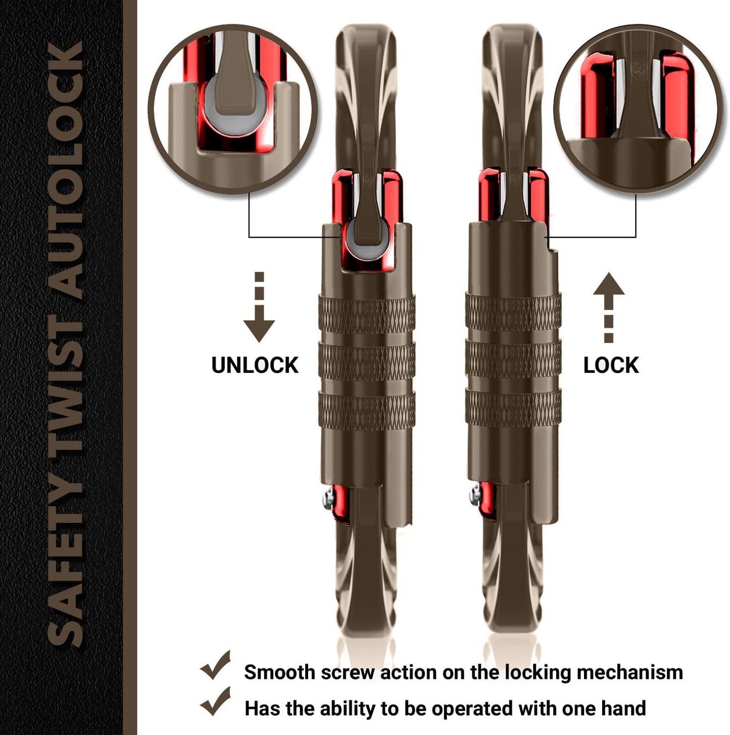 12kN (2697 lbs) Heavy Duty, Locking, Auto Locking, Wiregate Carabiner Clips, for Securing Pets, Outdoor, Camping, Hiking, Hammock, Dog Leash Harness, Keychains