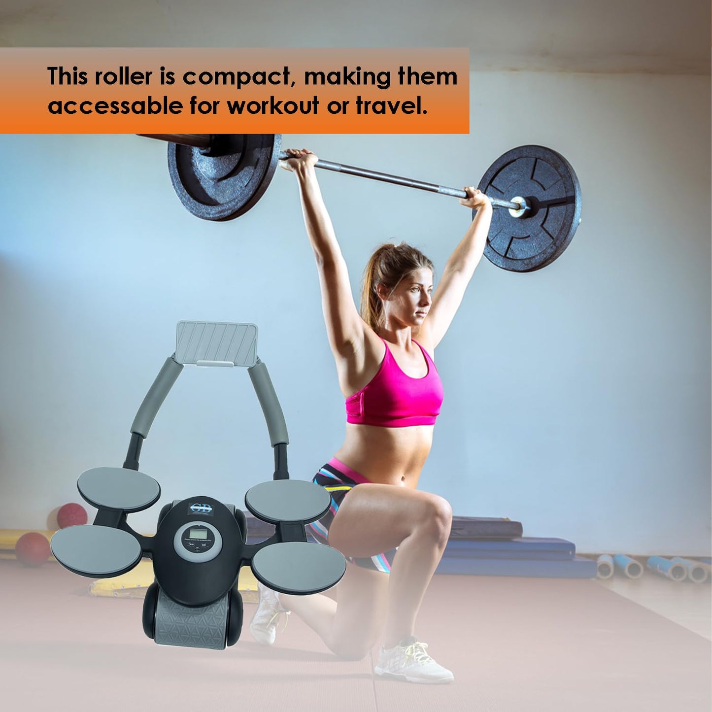 Ab Roller Wheel for Core Strength & Abdominal Workout - Dual Wheel Design with Non-Slip Handles, Portable Exercise Roller with Elbow Support, Home Gym Exercise Wheels for Men Women