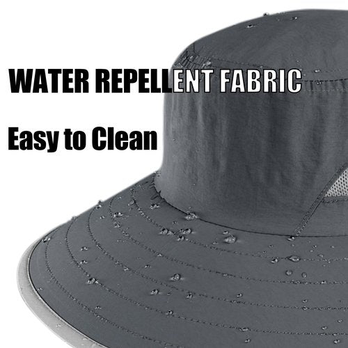 TACTICAL BIRD Fishing Hat, Sun Cap for Men Women, UPF 50+ UV Sun Protection Wide Brim Hat with Face Cover & Neck Flap, XL hat Khaki
