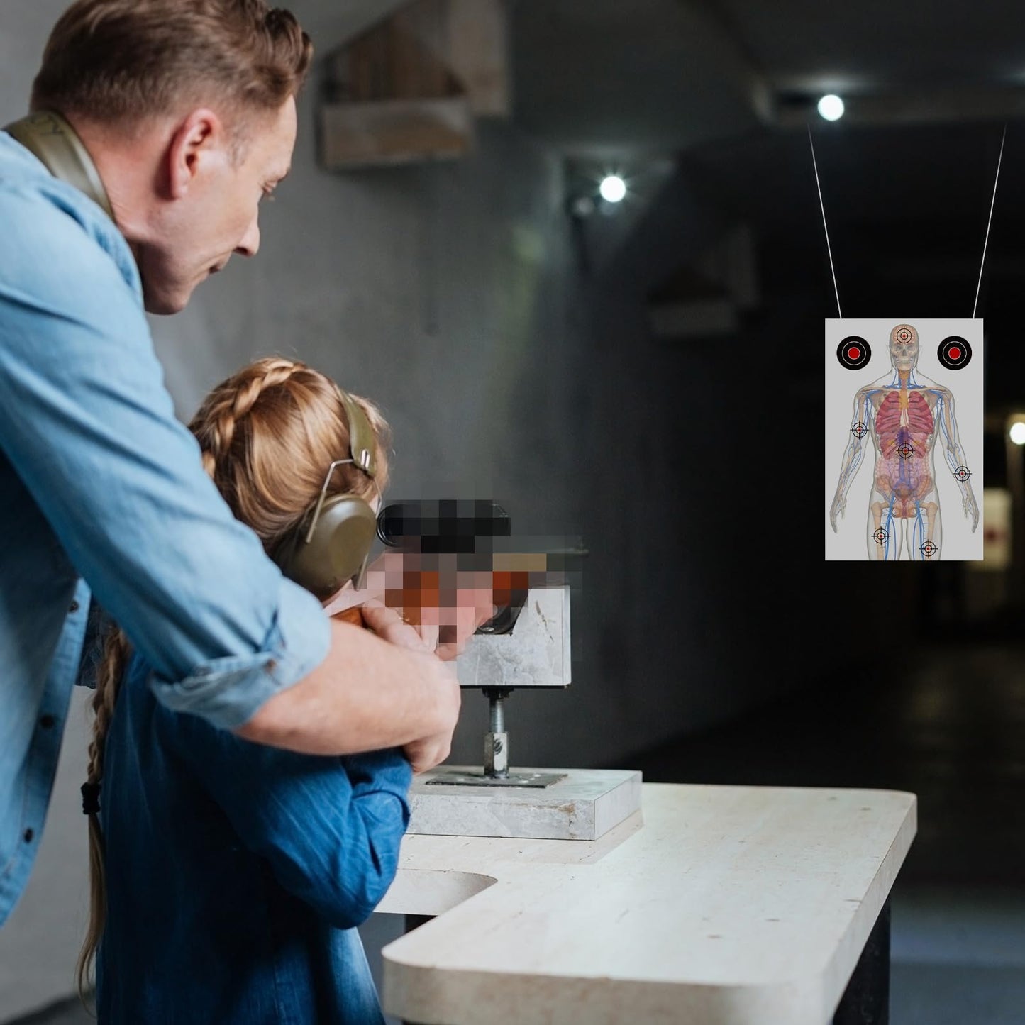 Hollowfly 12 x 18 Inch 50 Sheets Silhouette Paper Targets Medically Designed Gun Targets for Practice Range Anatomical Life Size Human Paper for Practice