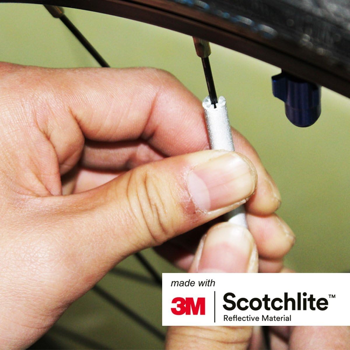 Salzmann Spoke Reflectors for Bicycles | High Visibility| Made with 3M Scotchlite | 36 Pieces