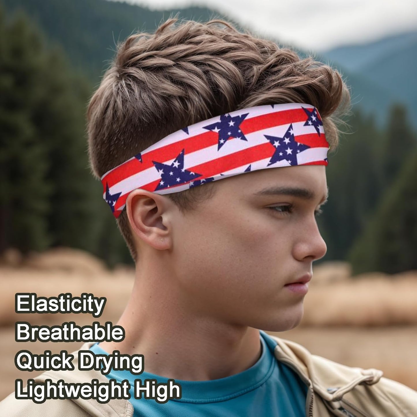 Men's 9-Pack Sports Headbands | Stretchy Sweatbands for Running & Workouts