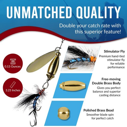 RoxStar Fly Strikers Blue Series | Proven Nationwide to Out-Fish Any Trout Spinner | Hand-Crafted in The USA | Stop Fishing - Start Catching!