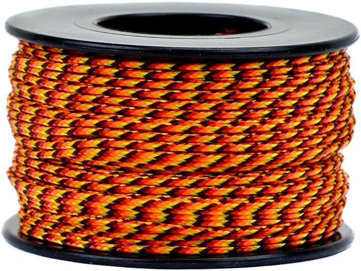 Micro Sport Cord 1.18mm X 125 Ft Small Spool Lightweight Braided Cord (Fireball)