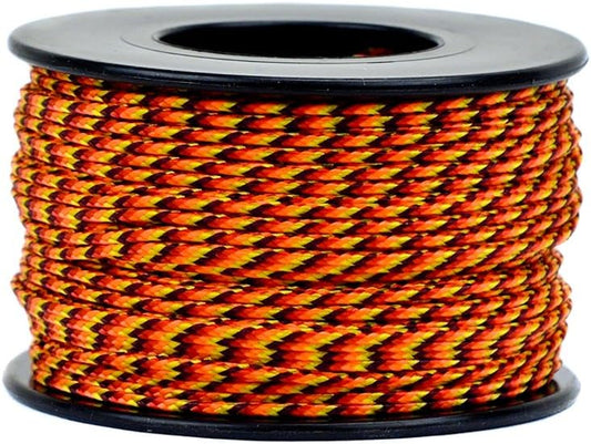 Micro Sport Cord 1.18mm X 125 Ft Small Spool Lightweight Braided Cord (Fireball)