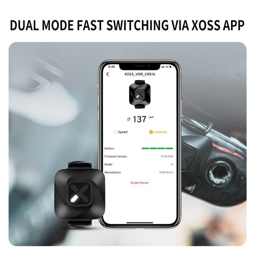 XOSS G+ Gen2 GPS Bike Computer ANT+/ Bluetooth IPX7 Cycling Computer Rechargeable Speedometer Odometer with 2.2 inch LCD Screen, 28 hrs Long Battery Life with Vortex Speed Cadence Sensor-2 Pack