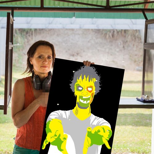 Poen 18 Pcs Zombie Paper Targets 12 x 18 Inch Paper Targets Fun Targets for Range Large Paper Silhouette Targets Zombie Targets for The Range Outdoor Practice Targets