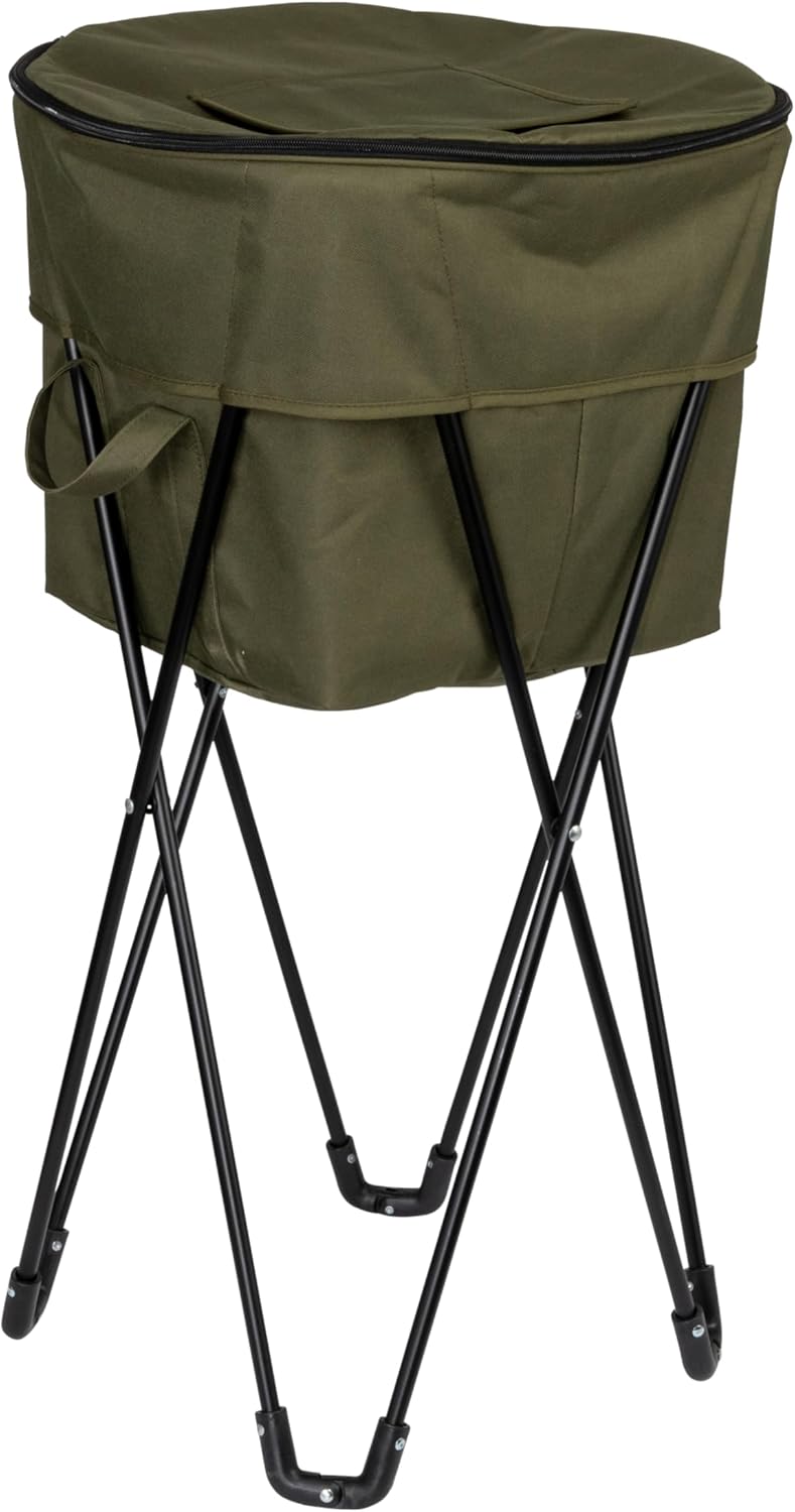 Thermal Standing Cooler with Travel Bag - Heavy-Duty Polyester Household Essential