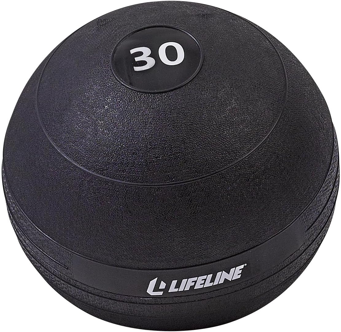Weighted Slam Ball for Home Gym & HIIT - Lifeline Fitness Easy Grip 10 lb