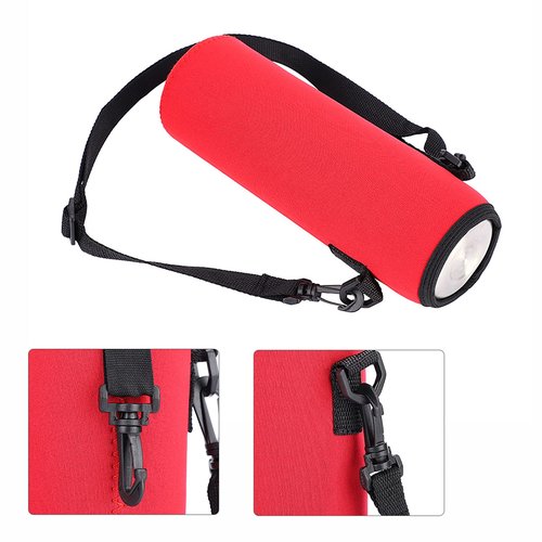 Water Bottle Holder with Strap, 8x24cm Water Bottle Carrier Bag Thermal Sleeve Water Bottle Holder, with Shoulder Strap Bottle Protection Cover for Outdoor Sports