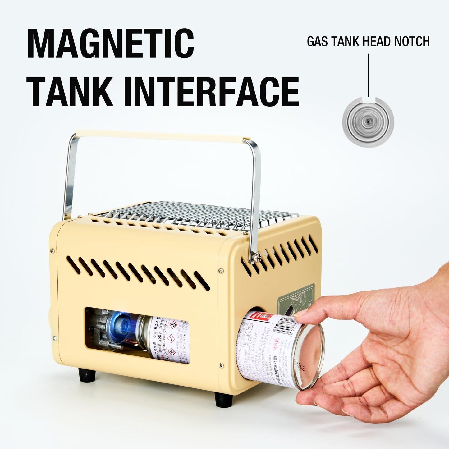 ALOCS 3 in 1 Portable Heater and Stove, 5200BTU Camping tent heater, Outdoor Camping Gas Stove with Shelf for Storage,Adjustable Temperature Camping Heaters for Tent, Fishing, Hiking, Trekking