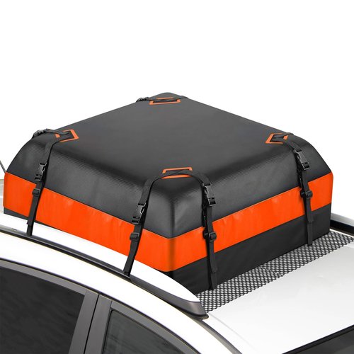 UBOG 15 Cubic Feet Roof Rack, Rooftop Cargo Carrier, Soft-Shell Carriers with Anti-Slip Mat for All Cars with/Without Rack