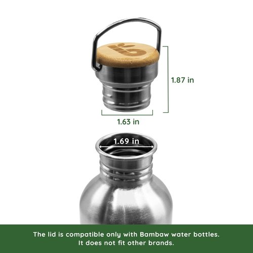Bambaw Stainless Steel Wide Mouth Lid | Screw Top Replacement | BPA Free