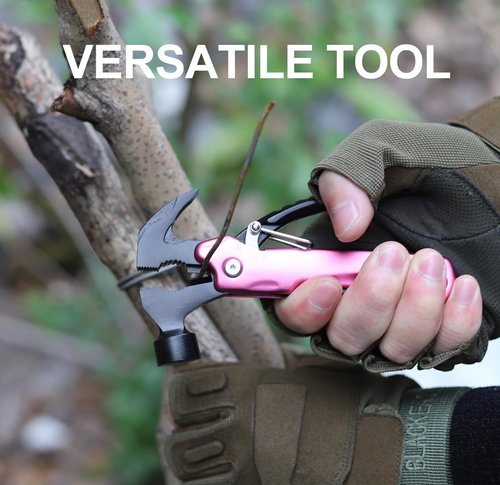 Gifts for Women Mom Wife - Women Gifts, Hot P'ink 12 in 1 Multitool Hammer - Birthday Gift for Mom, Woman, Wife, Sister - Reliable Companion for You