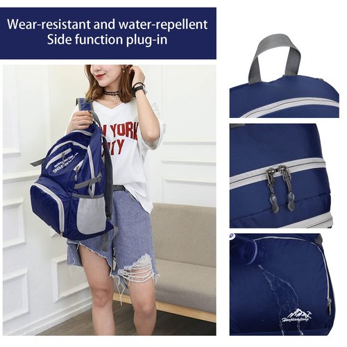 Hiking Backpack,30l sporty lightweight folding waterproof ultralight backpack for outdoor camping picnic hiking running bag with waterproof rain