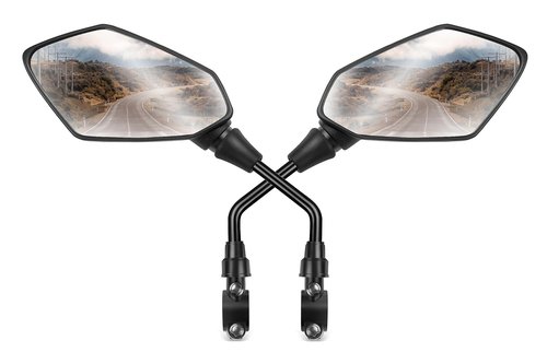 Bavel Bike Mirror,2 Pack (1 Pair)Bicycle Handlebar Mirrors for Mountain Bicycle Bike Ebike Scooter Snowbike,HD Large Mirror,Adjuatable Wide Angle RearView Mirror with 360° Rotatable Safety Galss Desig