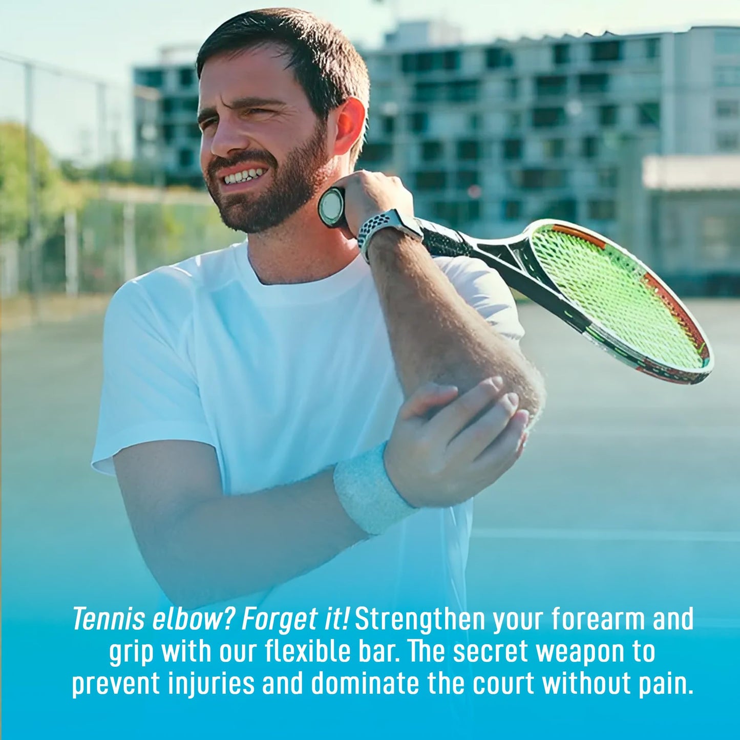 Flex bars for Physical Therapy – Wrist Strengthener & Finger Trainer for Tennis Elbow Relief – 3 Silicone Bars with Bag