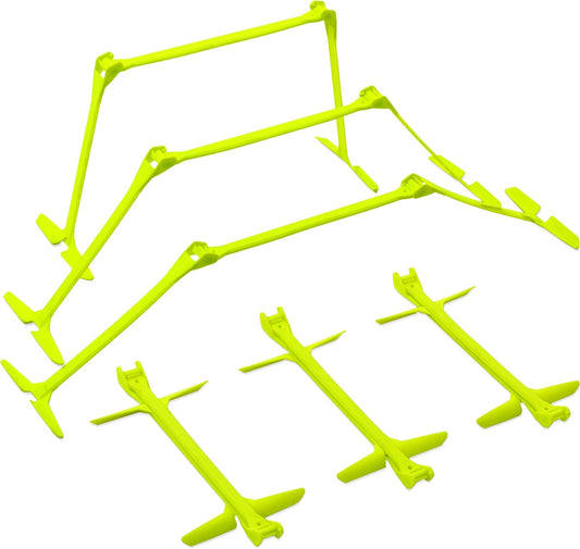 QUICKPLAY PRO Quick-Click Adjustable Speed Hurdles, Set of 6 | 3 Heights in One (6", 9", 12") | All-in-One Agility & Plyometric Training Hurdles | Patented, Portable & Durable